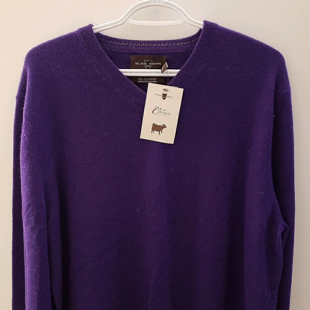 Black Brown 1826 Purple cashmere sweater